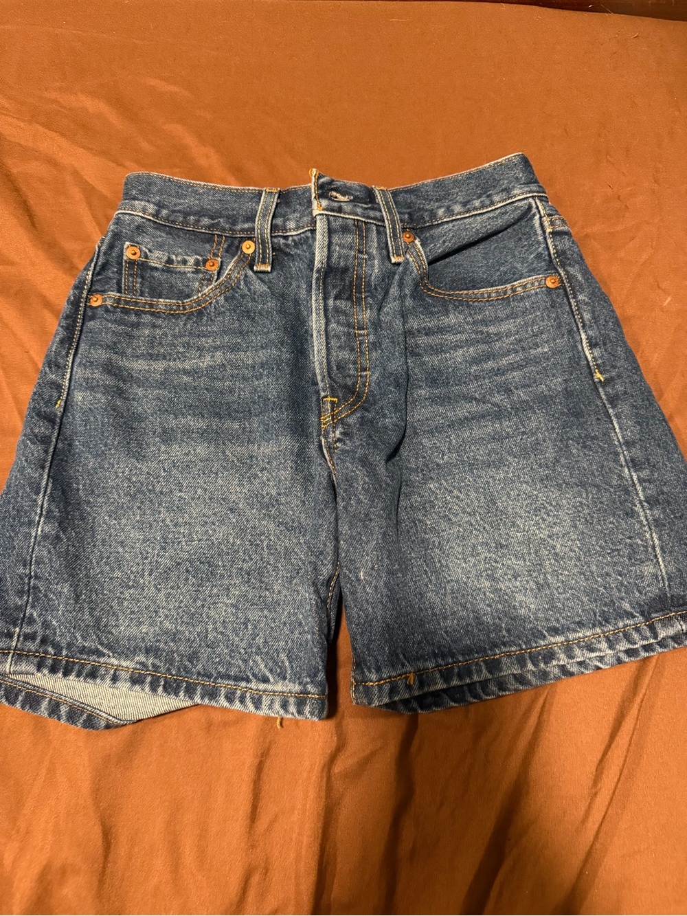 Levi’s 501 High Rise Denim Shorts W24 Button Fly